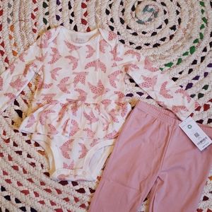 Toddler long sleeve pants set - organic cotton